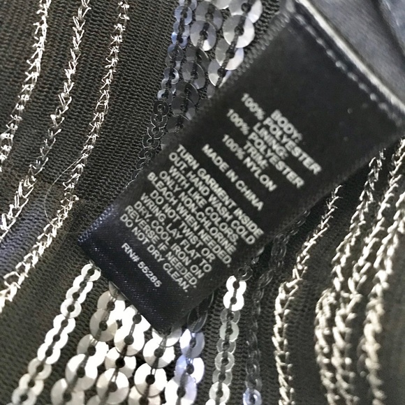 Express Black & Silver Sequin Mini Skirt - Picture 4 of 4